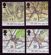 GRAND-BRETAGNE - 1991 -Bicent Du Service Cartographique - 4v Neufs// Mnh - Unused Stamps