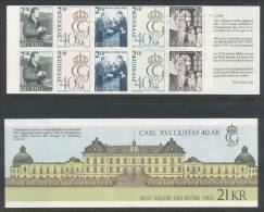 Sweden 1986 Facit #: H369. 40th Birthday Of King Carl XVI Gustaf, MHN (**) - 1981-..
