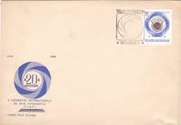 International Federation Of Photographic Art,1968 COVER FDC ROMANIA. - Photographie