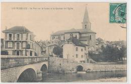 73 )) LES ECHELLES    Le Pont Sur Le Guiers Et Le Quartier D El'église   Vialatte Photo - Les Echelles