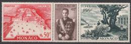 Monaco 1956 Mi#533-536 Mint Never Hinged Triptique - Other & Unclassified