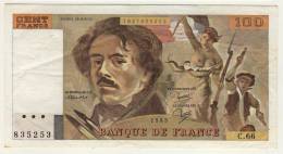 100  Francs   Delacroix  -   1983   -   P.154 B  -  Alphabet  C.66  - Fayette N° 69/7 - 100 F 1978-1995 ''Delacroix''
