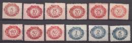 Liechtenstein 1920 Porto Mi#1-12, Mint Hinged - Unused Stamps