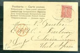 Cpa   Affranchie / 10 Cents Semeuse  En 1904 Pour Le Sierra Leone, Via Liverpool , Arrivée Freetown ( 4 Scans ) - Ax3110 - 1903-60 Sower - Ligned