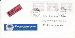 Suisse Lettre Expresse Avec Timbres De Distributeurs FRAMA  De 1988 - Automatic Stamps