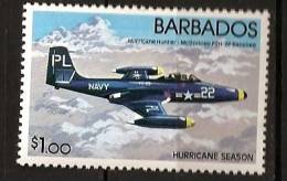 Barbades Barbados 1981 N° 532 Iso ** Avion, Aviation, Ouragan, Chasseur D´ouragan, Mcdonnel, Banshee, Navy - Barbades (1966-...)