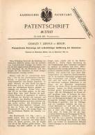 Original Patentschrift - C. Liernur In Berlin , 1885 , Kanalisation , Abwasser - Sielanlage , Stadtwerke !!! - Architecture