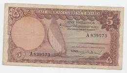 East Africa 5 Shillings 1964 VF CRISP Banknote P 45 - Otros – Africa