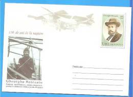 Georghe Botezatu Teacher, Mathematician, Famous Inventor Of Helicopter Moldova Postal Stationery Cover 2012 - Helicopters