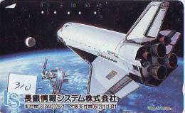Télécarte Japon ESPACE (310) Phonecard JAPAN * TK * SPACE SHUTTLE * Rakete *  NASDA * LAUNCHING * USA - Space