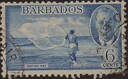 BARBADOS 1950 6c Casting Net U SG 275 RA133 - Barbados (...-1966)