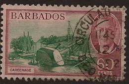 BARBADOS 1950 60c Careen-age U SG 280 RA152 - Barbades (...-1966)