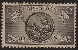 BARBADOS 1950 $2.40 Barbados Seal U SG 282 RA153 - Barbados (...-1966)