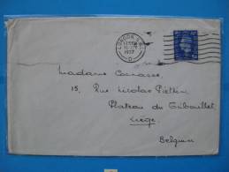 Timbre Grand Bretagne Sur Lettre 1937 - Storia Postale