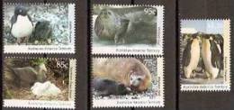 AAT Australian Antarctic Territory -1992 - Regional Wildlife -  Mi.90-94. - MNH - Nuevos