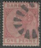 BARBADOS 1882 1d QV SG 91 U HW23 - Barbades (...-1966)