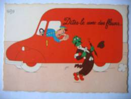 Albert DUBOUT Illustrateur Camion Fleuriste N°24A Editions Du Moulin 1958 - Dubout