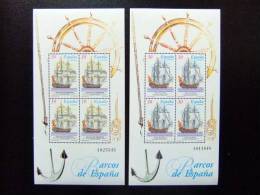 ESPAÑA 1995 BARCOS De ÉPOCA GALEONES  Edifil 3352 / 3353 ** Yvert Bloc 63 / 64 ** MNH - Blocs & Feuillets