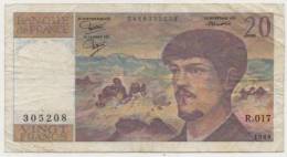 Billet 20 F  1986  R.017 - 20 F 1980-1997 ''Debussy''