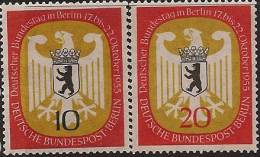 WEST BERLIN 1955 Parliament UNHM SG B126-7 MN171 - Unused Stamps