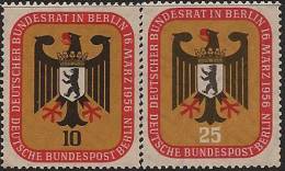 WEST BERLIN 1956 Council UNHM SG B147-8 MN172 - Ungebraucht