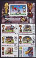 ARGENTINA - HISTORY OF WORLD CUP WINNERS - IMPERF - Mi. 1744/53B+Bl.50B - 1978 - NO Pay Paypal - 1978 – Argentine