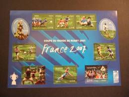 FRANCE 2007   RUGBY  Coupe Du Monde   MNH **  (10527-540/015) - Rugby