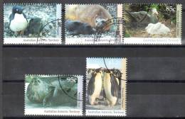 AAT Australian Antarctic Territory -1992 - Regional Wildlife -  Mi.90-94. - Used - Used Stamps