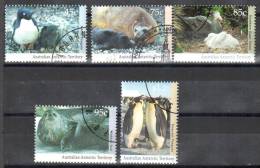 AAT Australian Antarctic Territory -1992 - Regional Wildlife -  Mi.90-94. - Used - Oblitérés