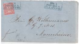 LETTRE DE 1868 AVEC CACHET BLEU BERLIN POST EXP 8. - Briefe U. Dokumente