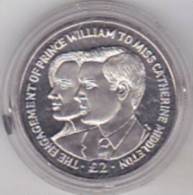 British Indian Ocean 2 Pounds 2010 , BU, Crown Size , Prince William And Miss Catherine Middleton - Altri & Non Classificati