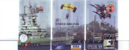 3 Telecartes En Puzzle USA (1) AIRFORCE * ARMEE * AIRPLANE * STARFIGHTER * COCA COLA * VISA * FLEET WEEK * SAN FRANCISCO - Rompecabezas