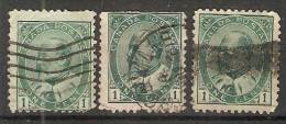 Canada  1903  King Edward VII  (o)  3 X 1c Shades ?? - Usati