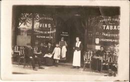 CARTE-PHOTO D'un CAFE "A L'Escargot De Bourgogne" - Maison P. VILLIERMET, Très Animée - Caffé