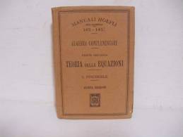 Hoepli / TEORIA  DELLE  EQUAZIONI - Old Books
