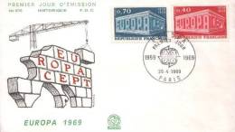 Frankreich / France - Mi-Nr 1665/1666 FDC (L370) - 1969