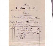 Namur - 1886 - J. Jacob & Cie - Vêtements Confectionnés Sur Mesure - Textile & Vestimentaire