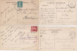 4 CARTES  POSTE MARITIME  LIGNE MARSEILLE A YOKOHAMA - Poste Maritime