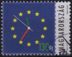2003 Hungary - CLOCK - USED - EU EUROPE EUROPA FLAG - Horlogerie
