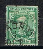 Sello 50 Cts Alfonso XII   1876, Fechador MADRID, Num 179 º - Used Stamps