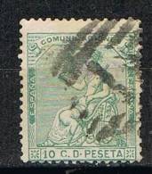 Sello 10 Cts Alegoria España 1873, Parrilla Numeral 1 De MADRID, Num 133 º - Used Stamps