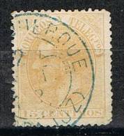 Sello 15 Cts Alfonso XII 1882, Fechador Trebol ALBURQUERQUE (Badajoz), Num 210 º - Used Stamps