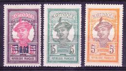MARTINIQUE N°87 - 92 - 95 Neufs Charniere - Unused Stamps