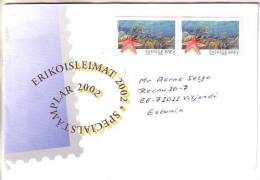 GOOD SWEDEN Postal Cover To ESTONIA 2009 - Good Stamped: Sea Life - Briefe U. Dokumente