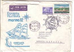 GOOD ROMANIA Postal Cover To ESTONIA 1994 - Good Stamped: Ships ; Olympic ; Owl ; Animals - Lettres & Documents