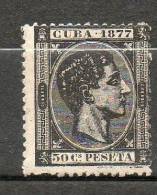 CUBA  Alfonso XII 50c Noir  1877 N°20 - Cuba (1874-1898)