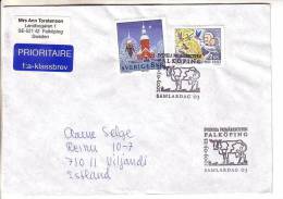 GOOD SWEDEN Postal Cover To ESTONIA 2003 - Good Stamped: Christmas ; Church With Special Cancel - Covers & Documents