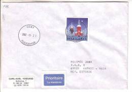 GOOD SWEDEN Postal Cover To ESTONIA 2002 - Good Stamped: Church - Cartas & Documentos