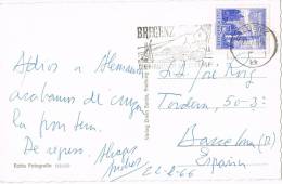 0830. Postal BREGENZ (Austria) 1966. Fechador Bodensee. Vistas Varias - Covers & Documents