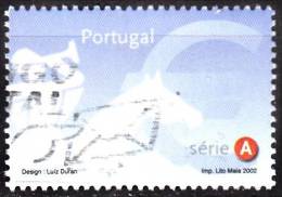 PORTUGAL - 2002,  Selo Sem Taxa - Símbolo Do Euro. Emissão Base. Série A, Azul E Vermelho 2002. (o)   MUNDIFIL  Nº 2842 - Gebruikt